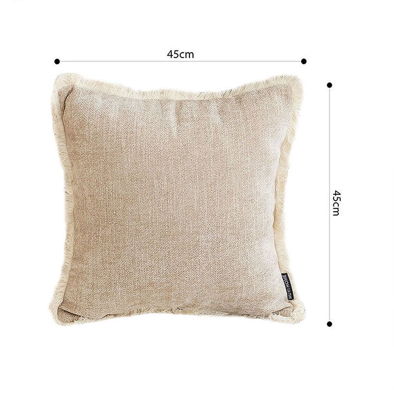 SOGA 2X 45cm Milk Coffee Square Pillowcase Cozy Neutral Accent 6