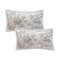 SOGA 2X 30x50cm Taupe Floral Embroidered Pillowcase 1