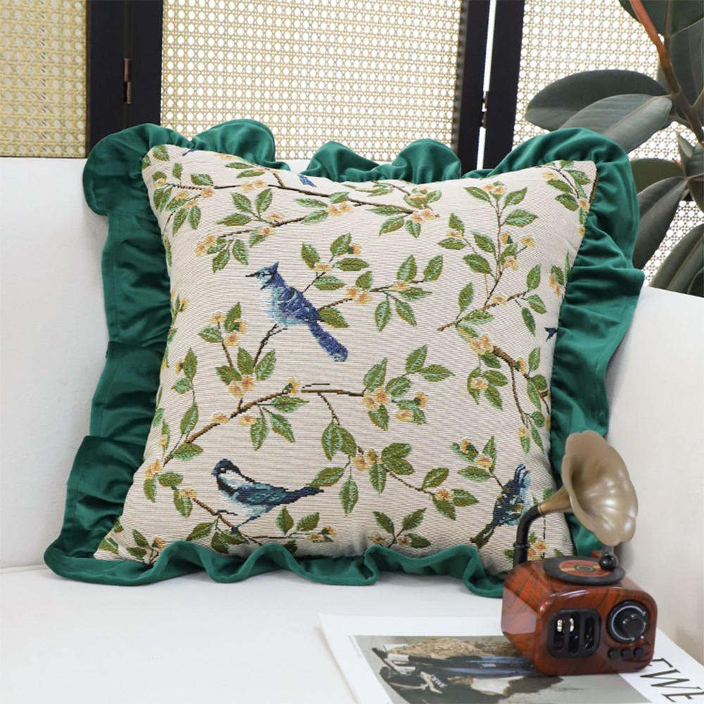 SOGA 2X 45cm Enchanting Emerald Avian Oasis Pillowcase 2