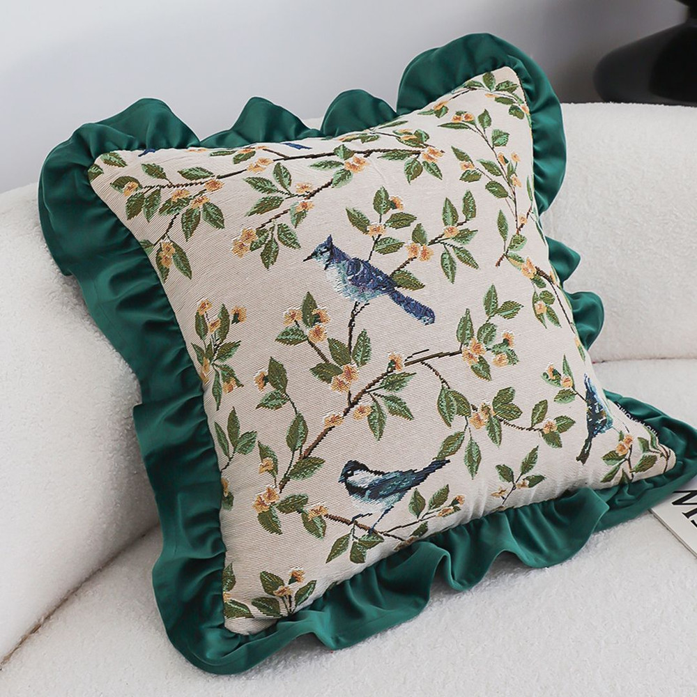 SOGA 2X 45cm Enchanting Emerald Avian Oasis Pillowcase 0
