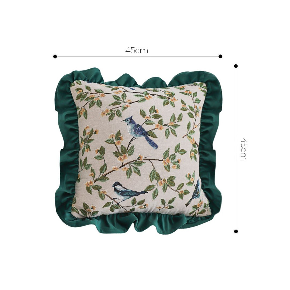 SOGA 2X 45cm Enchanting Emerald Avian Oasis Pillowcase 4