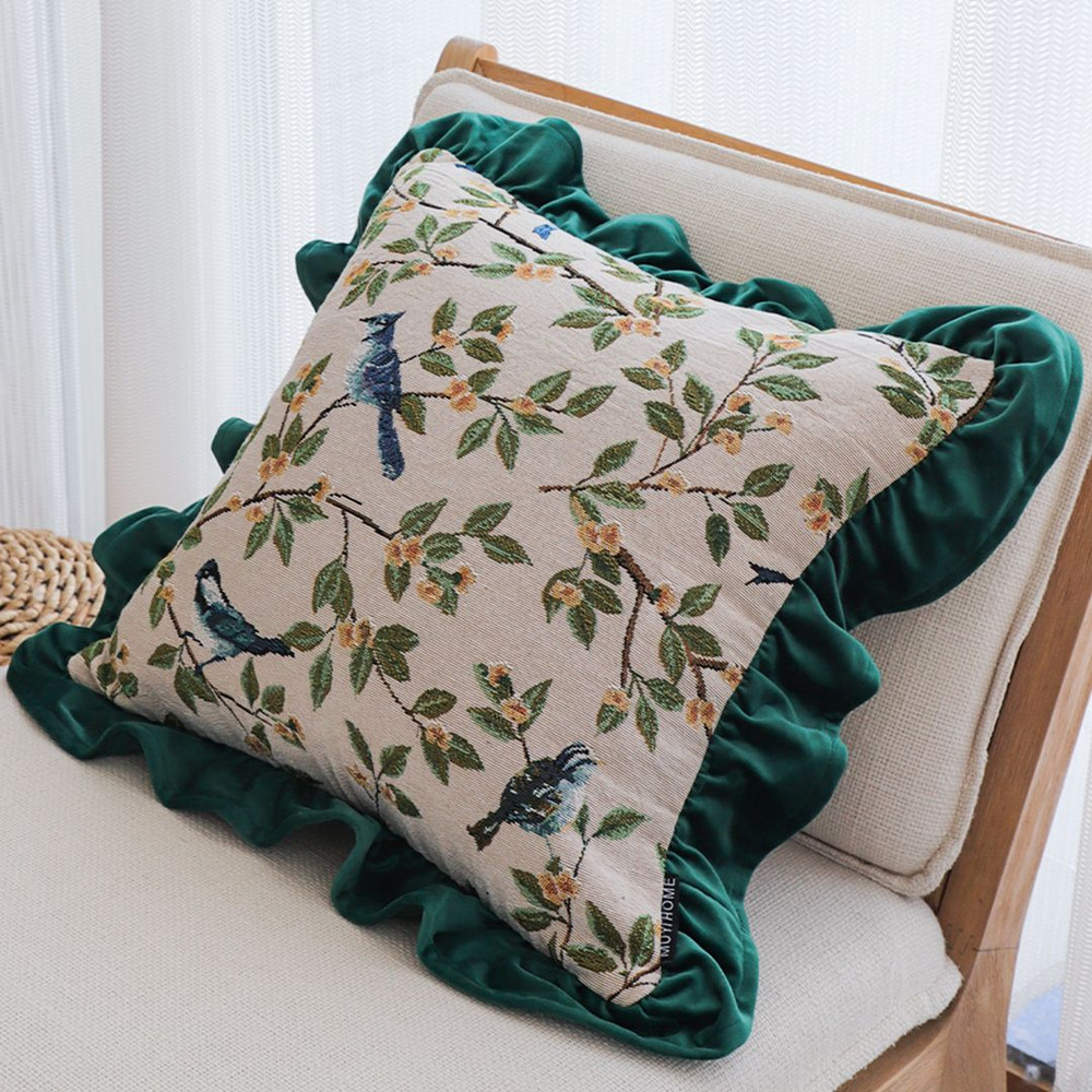 SOGA 2X 45cm Enchanting Emerald Avian Oasis Pillowcase 6