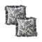 SOGA 2X 45cm Gray Floral With Ruffle Trim 1