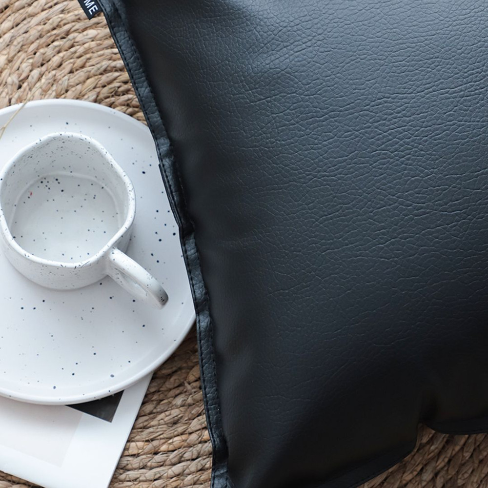 SOGA 2X 45cm Modern Minimalist Black Throw Pillow Cover 2