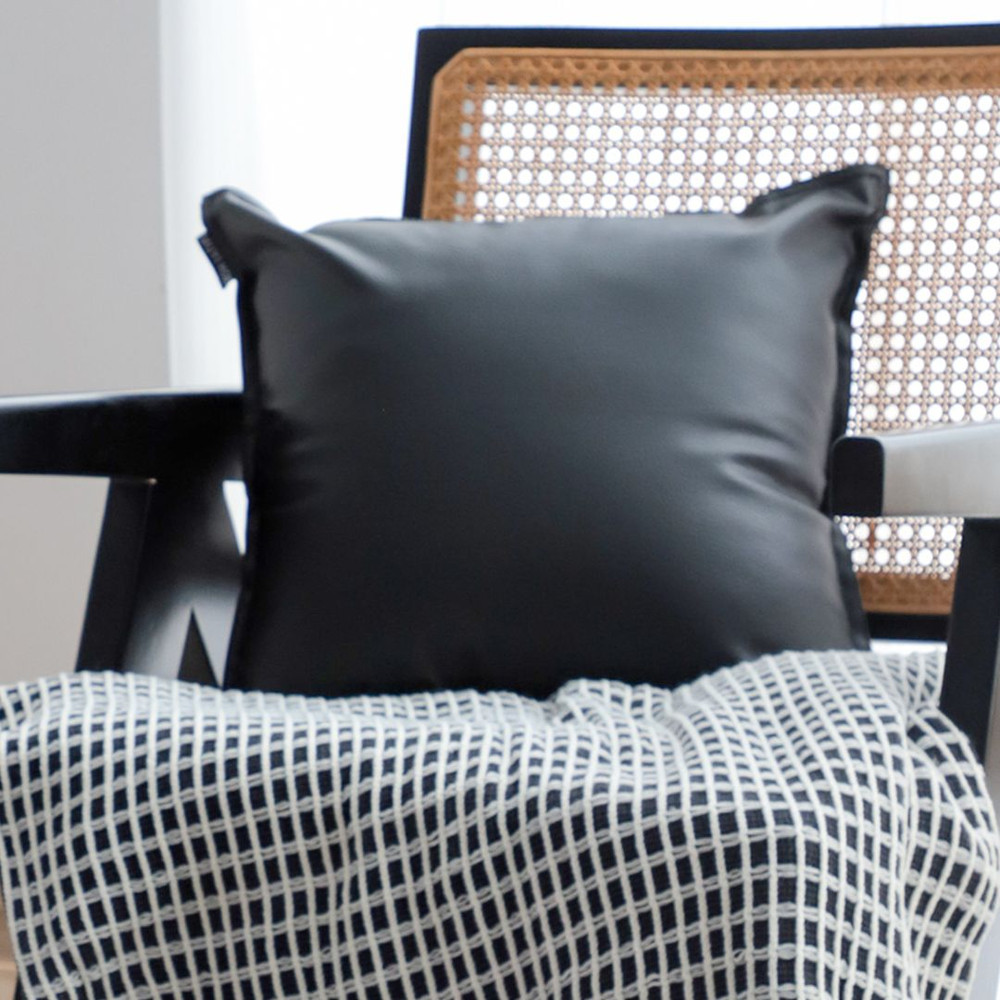 SOGA 2X 45cm Modern Minimalist Black Throw Pillow Cover 4