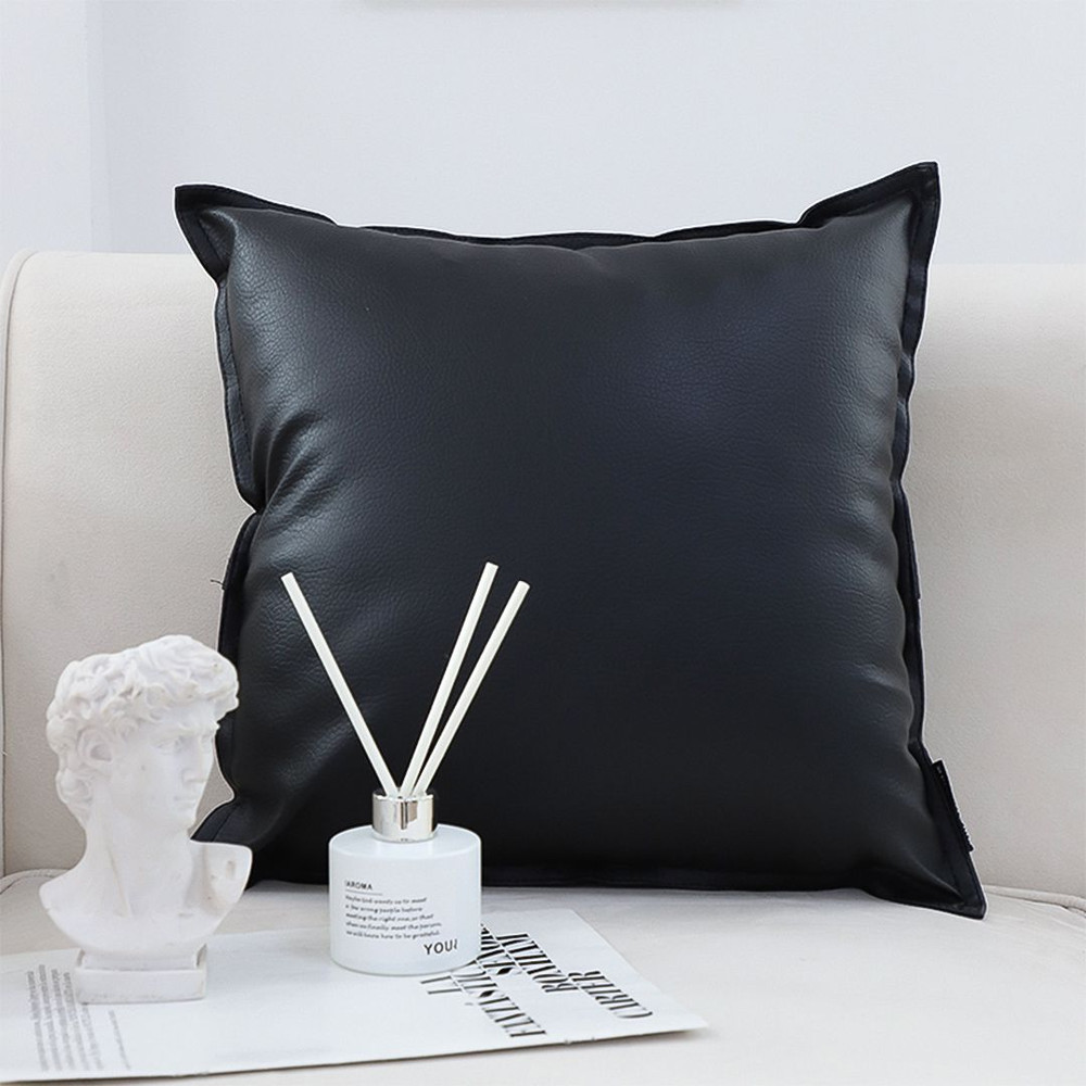 SOGA 2X 45cm Modern Minimalist Black Throw Pillow Cover 0