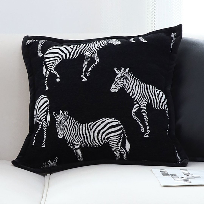 SOGA 2X 45cm Wildlife Zebra Scene Decorative Pillow Cover 5