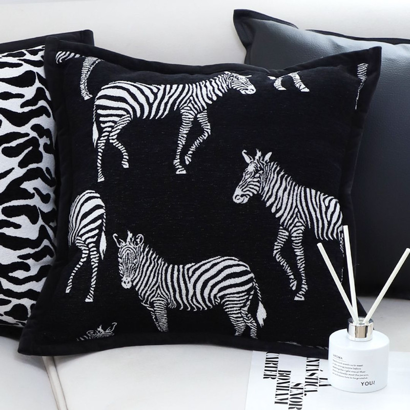 SOGA 2X 45cm Wildlife Zebra Scene Decorative Pillow Cover 6
