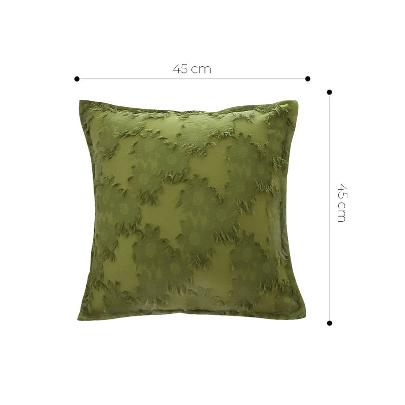SOGA 2X 45cm Textured Olive Green Accent Pillow Cover 5