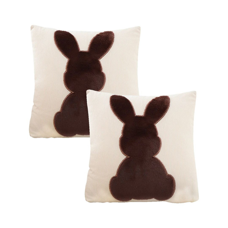 SOGA 2X 45cm Bunny Silhouette Pillowcase 1