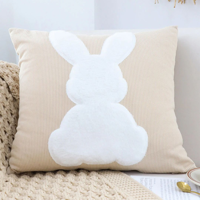 SOGA 2X 45cm White Bunny Pillowcase 0