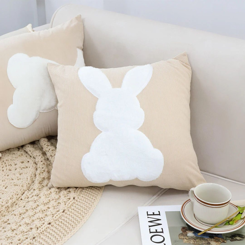 SOGA 2X 45cm White Bunny Pillowcase 5
