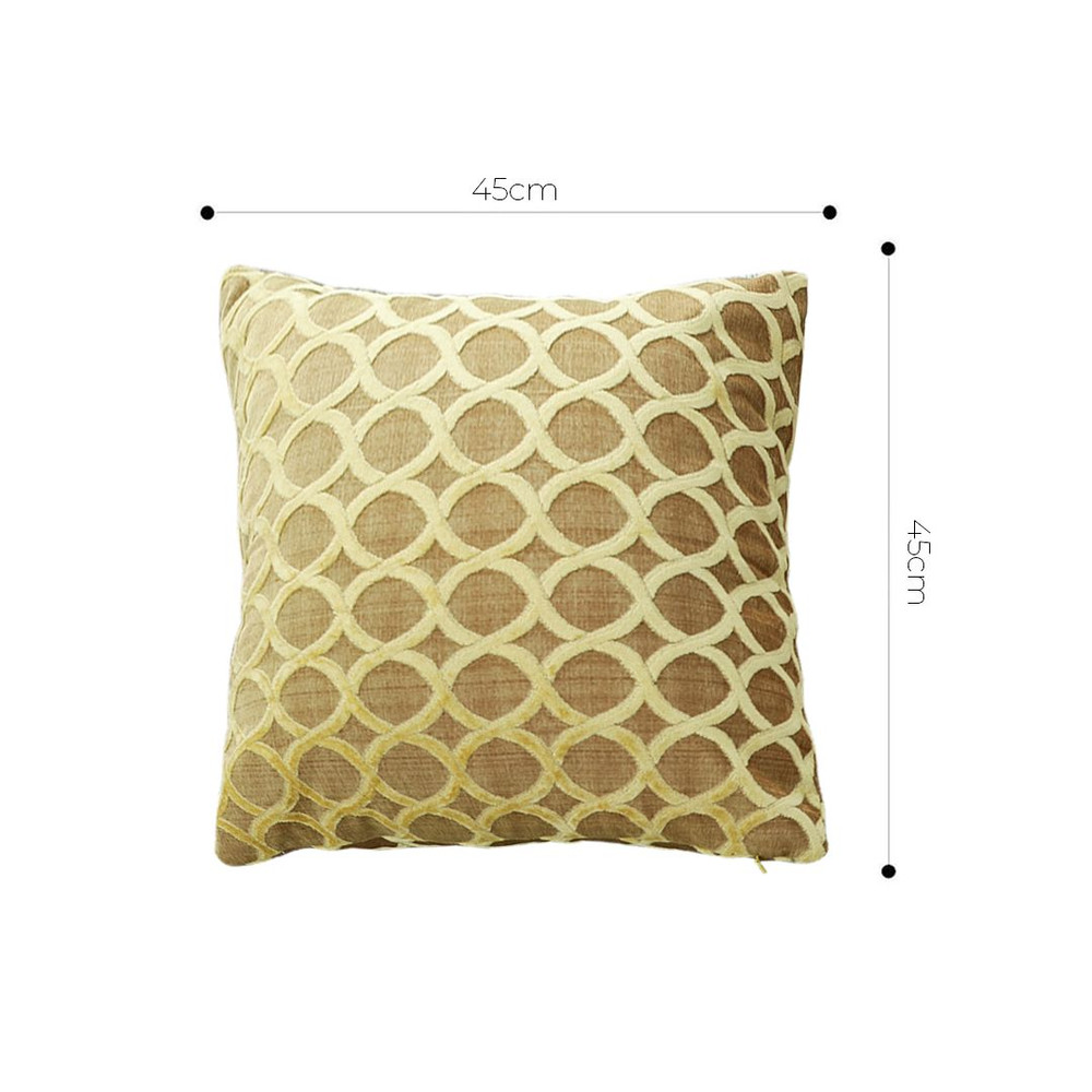 SOGA 2X 45cm Geometric Lattice Pillowcase Yellow 5