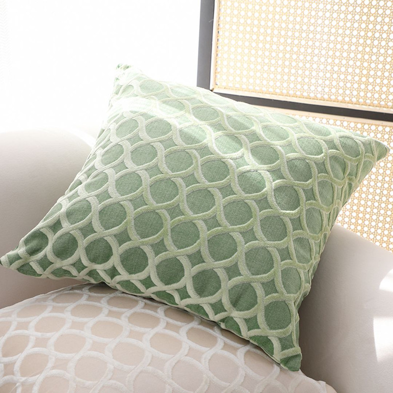 SOGA 2X 45cm Geometric Lattice Pillowcase Green 3