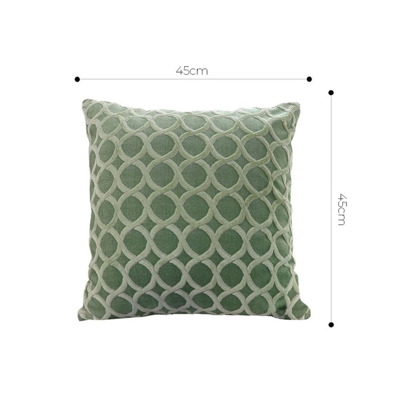 SOGA 2X 45cm Geometric Lattice Pillowcase Green 5