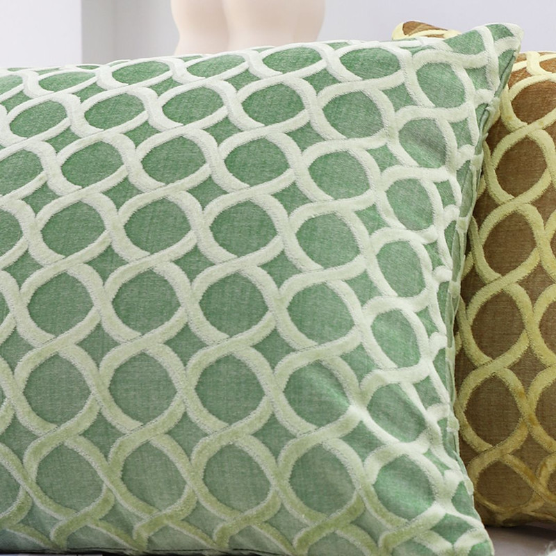 SOGA 2X 45cm Geometric Lattice Pillowcase Green 6