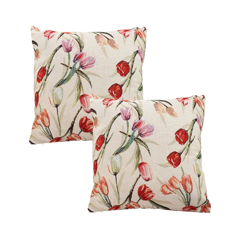 SOGA 2X 45cm Botanical Floral Pillowcase Light 1