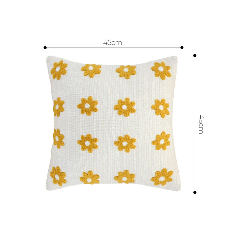 SOGA 2X 45cm Retro Daisy Chain Pillow Cover 4