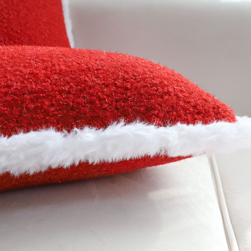 SOGA 2X 30x50cm Luxe Burgundy Textured Lumbar Pillow Cover 5