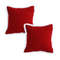 SOGA 2X 45cm Plush Crimson Red Square Pillow Cover 1