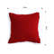 SOGA 2X 45cm Plush Crimson Red Square Pillow Cover 4