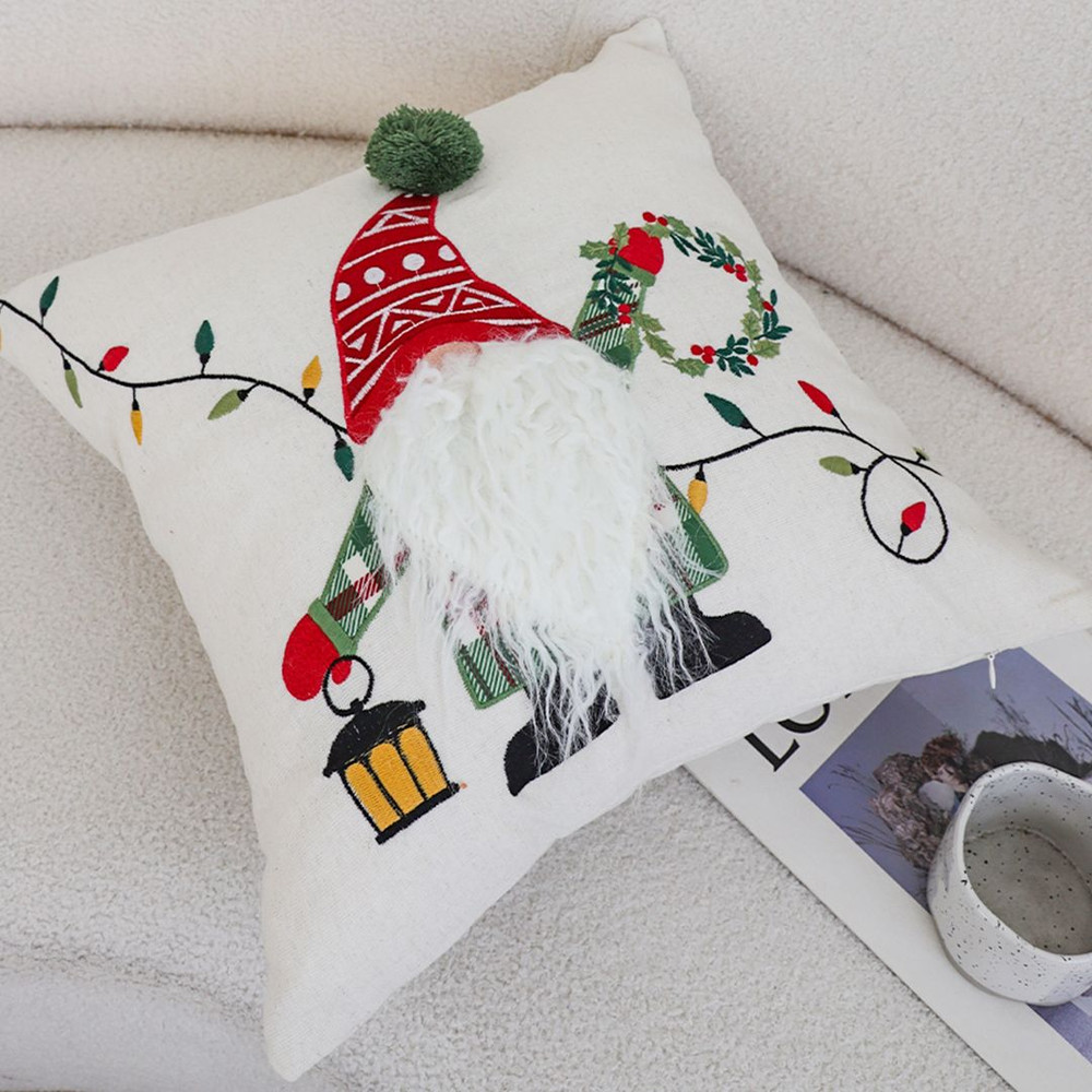 SOGA 2X 45cm Festive Gnome Christmas Pillow Cover 4