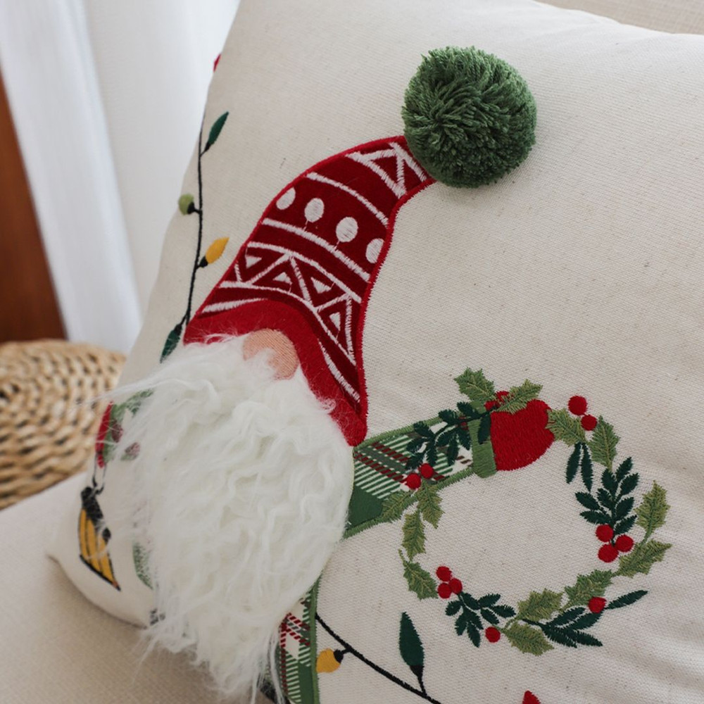 SOGA 2X 45cm Festive Gnome Christmas Pillow Cover 5