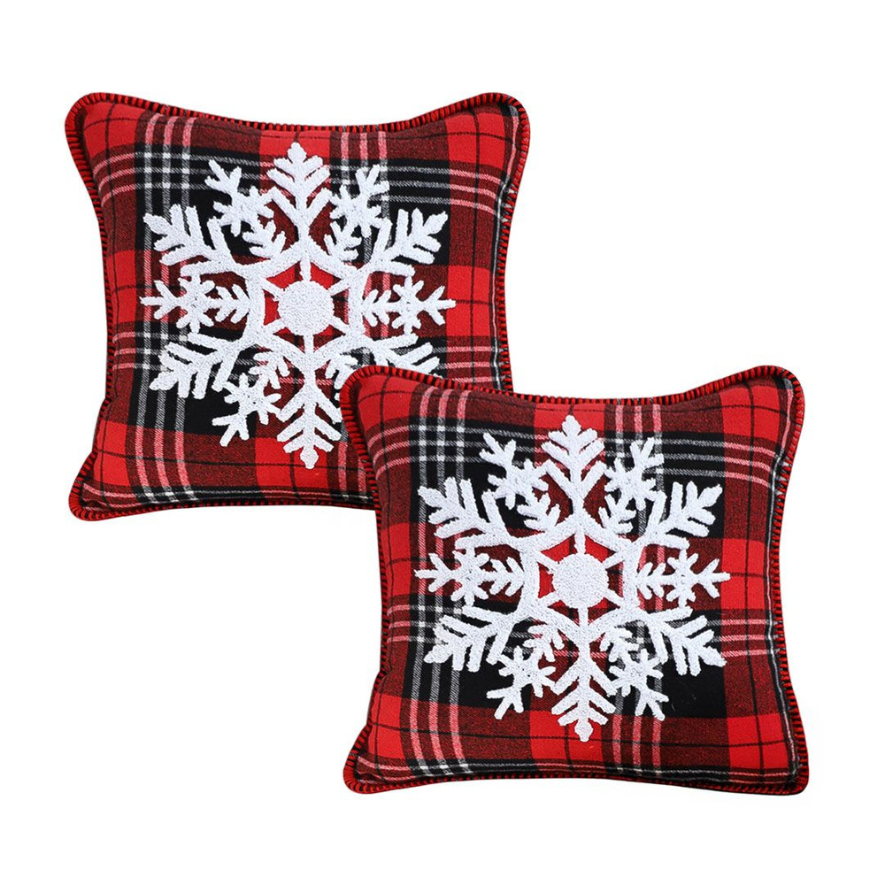 SOGA 2X 45cm Holiday Snowflake Pillowcase 1