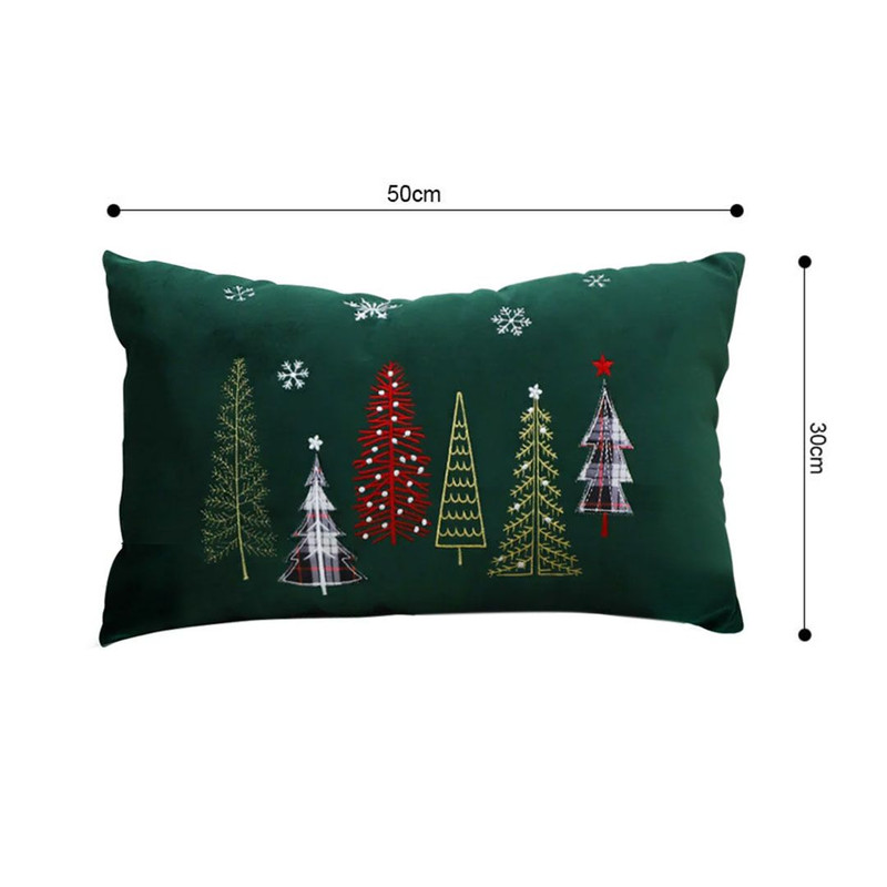 SOGA 2X 30x50cm Christmas Tree Pillowcase Green 4