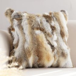 soga 2x 45cm faux fur luxury pillowcase (mixed)