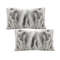 SOGA 2X 30x50cm Luxury Faux Fur Pillowcase GrayWhite 1