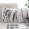 SOGA 2X 30x50cm Luxury Faux Fur Pillowcase GrayWhite 0