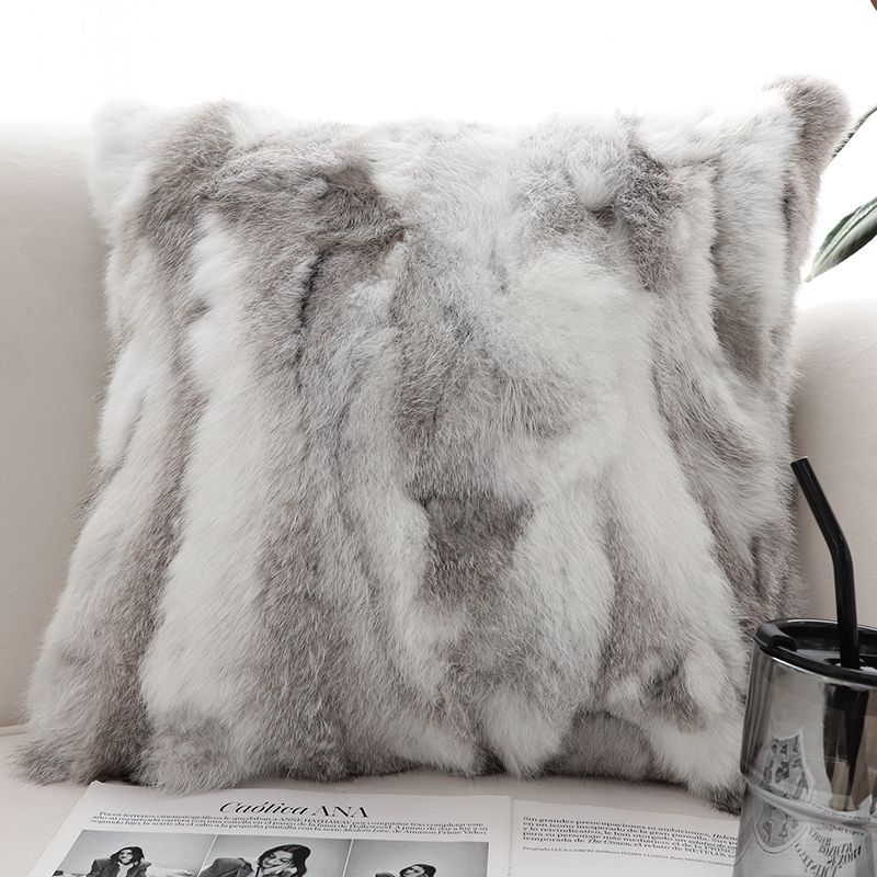 SOGA 2X 45cm Premium White Faux Fur Pillowcase 0