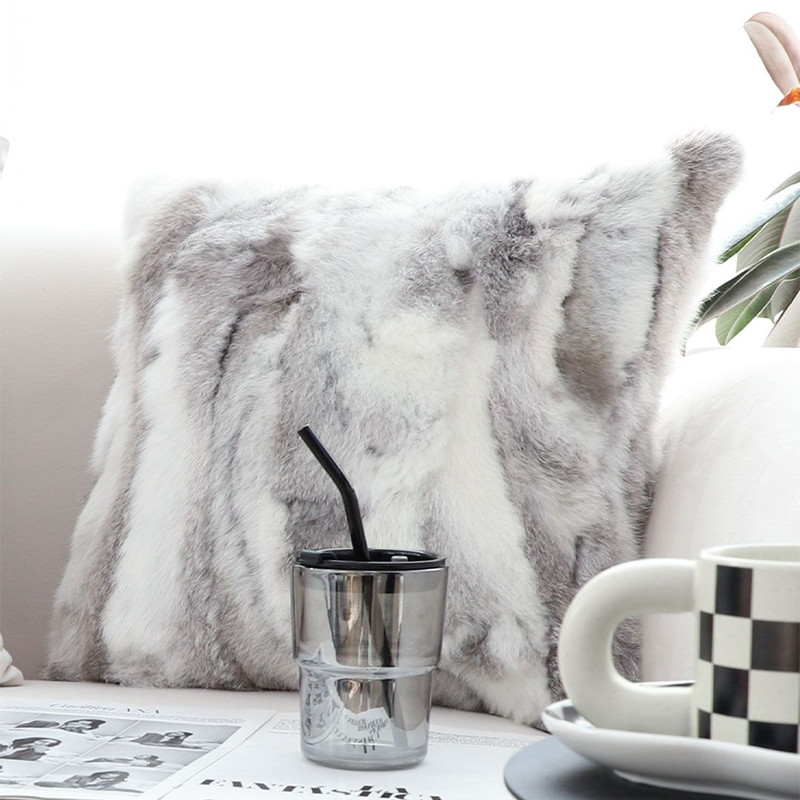 SOGA 2X 45cm Premium White Faux Fur Pillowcase 3
