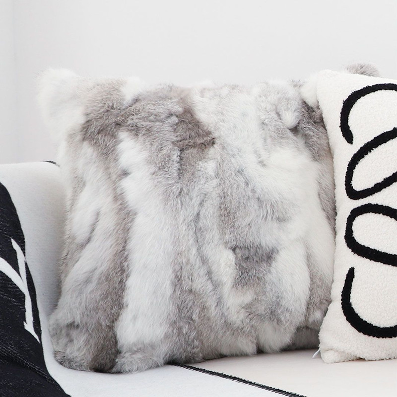 SOGA 2X 45cm Premium White Faux Fur Pillowcase 4
