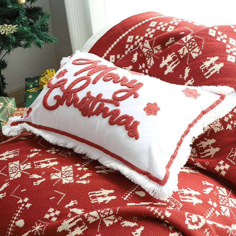 SOGA 2X 40x60cm Bold Merry Christmas Statement Pillowcase 0