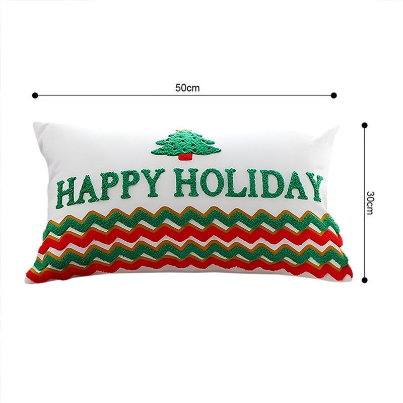 SOGA 2X 40x60cm Cheerful Happy Holidays Tree Pillowcase 2