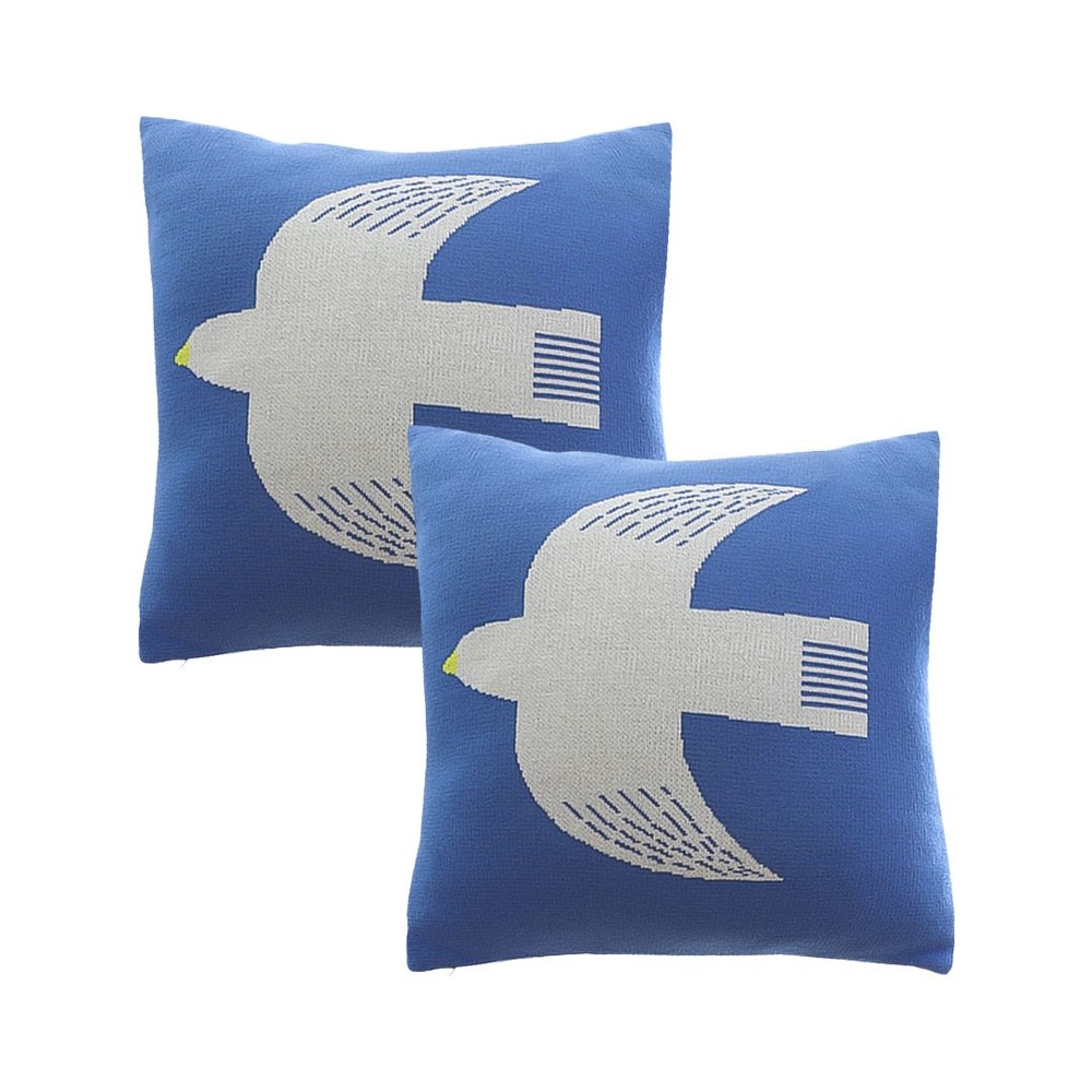 SOGA 2X 45cm Classic Blue Dove Christmas Pillowcase 1