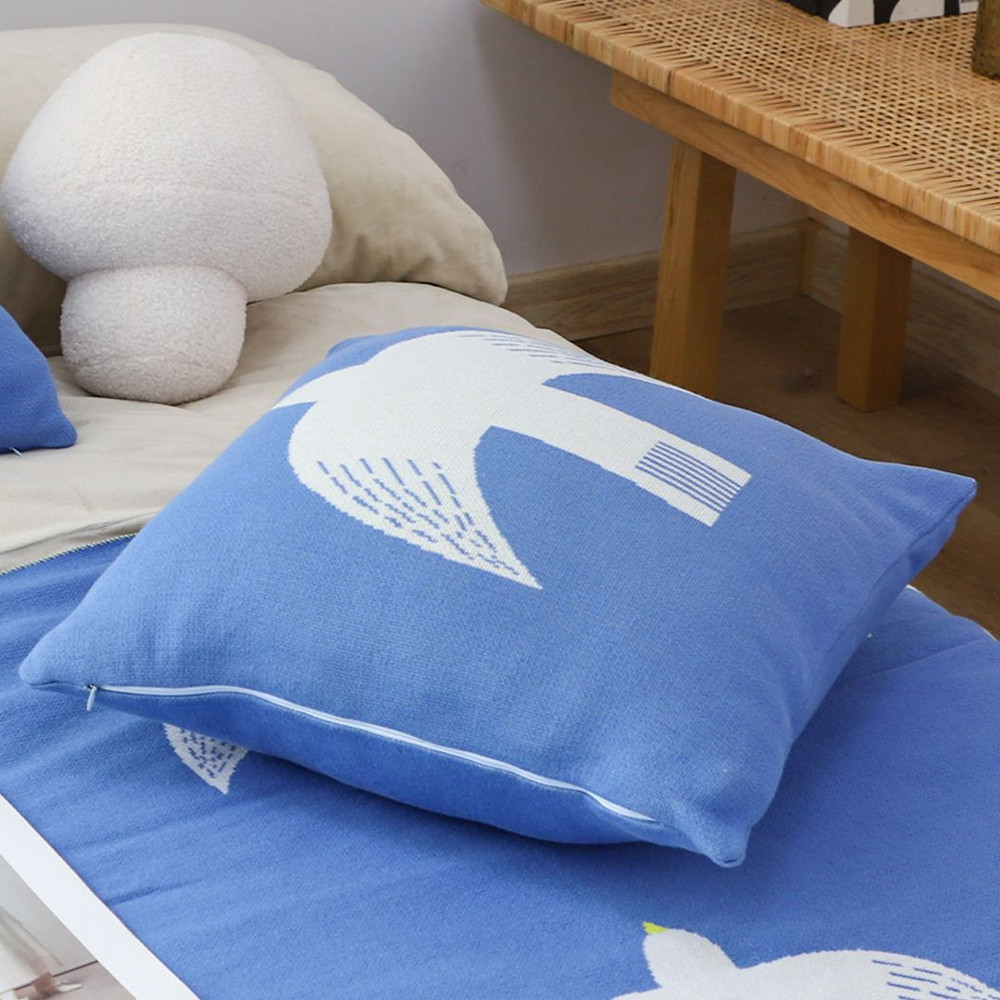SOGA 2X 45cm Classic Blue Dove Christmas Pillowcase 4