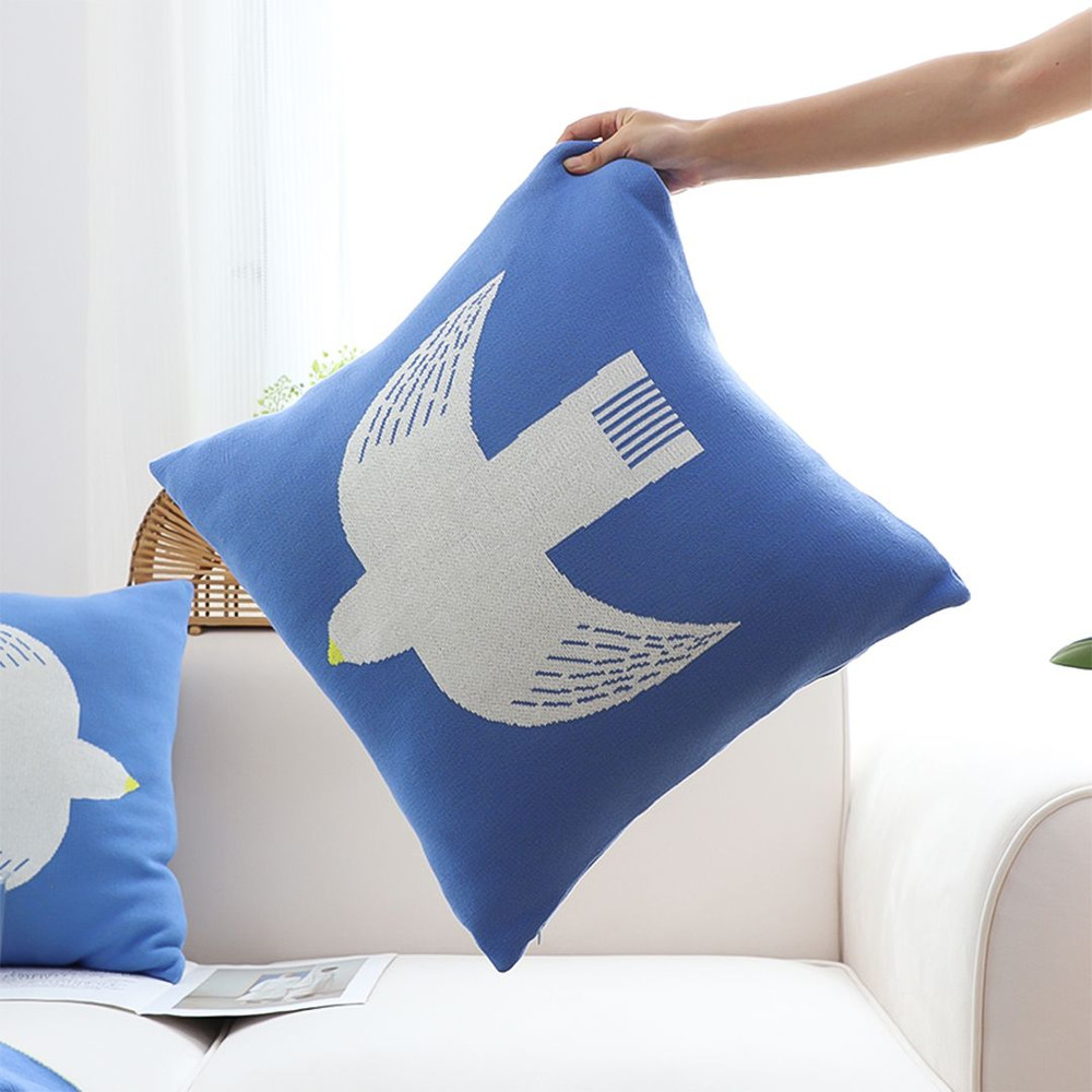 SOGA 2X 45cm Classic Blue Dove Christmas Pillowcase 5