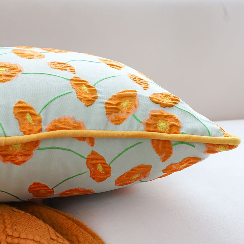 SOGA 2X 45cm Orange Floral Dream Pillowcase 2