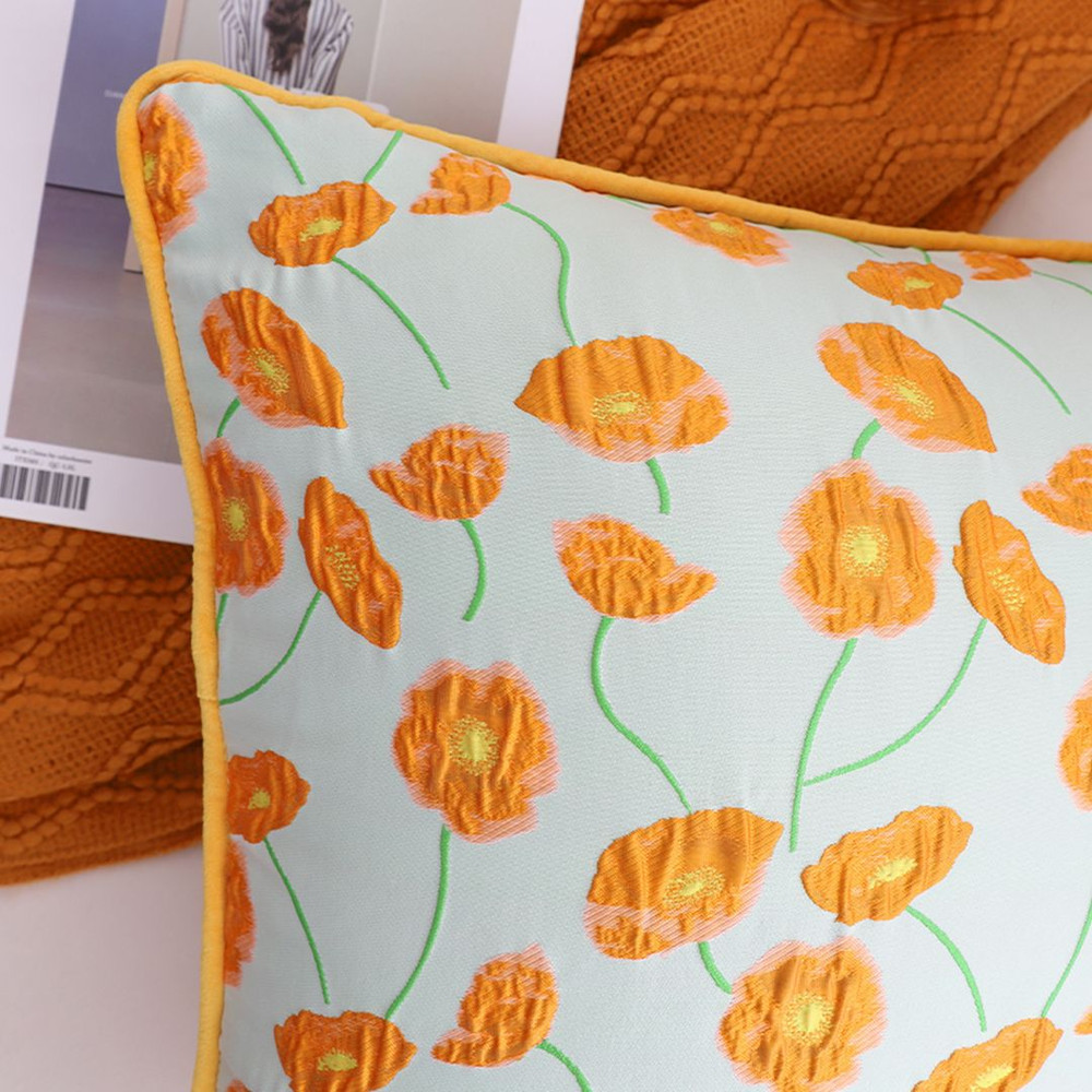 SOGA 2X 45cm Orange Floral Dream Pillowcase 3