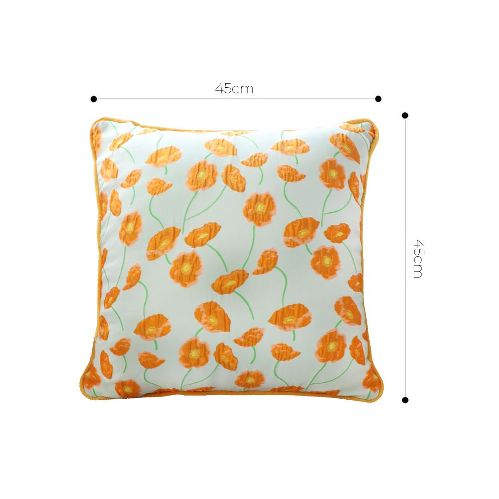 SOGA 2X 45cm Orange Floral Dream Pillowcase 5