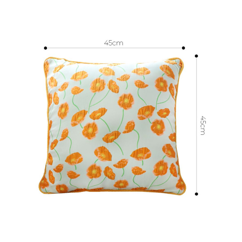 SOGA 2X 45cm Orange Floral Dream Pillowcase 5
