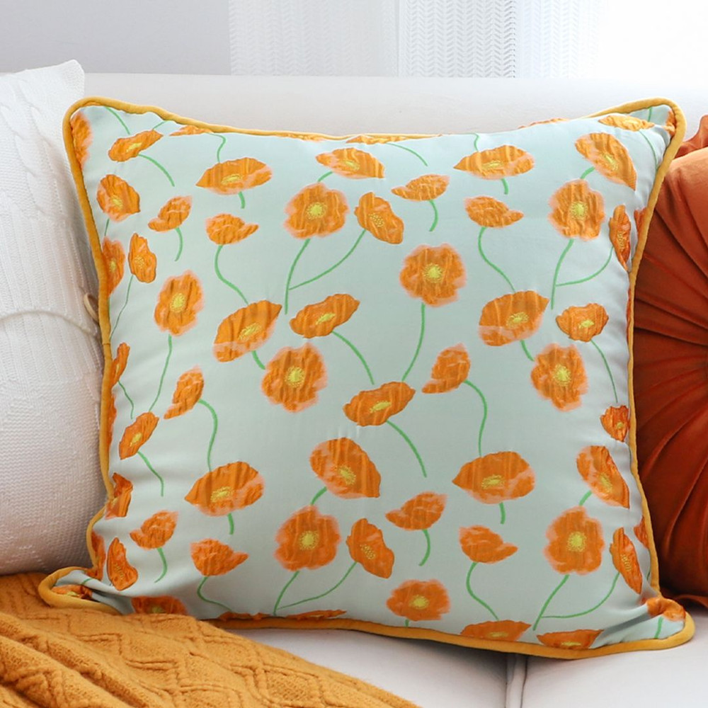 SOGA 2X 45cm Orange Floral Dream Pillowcase 6
