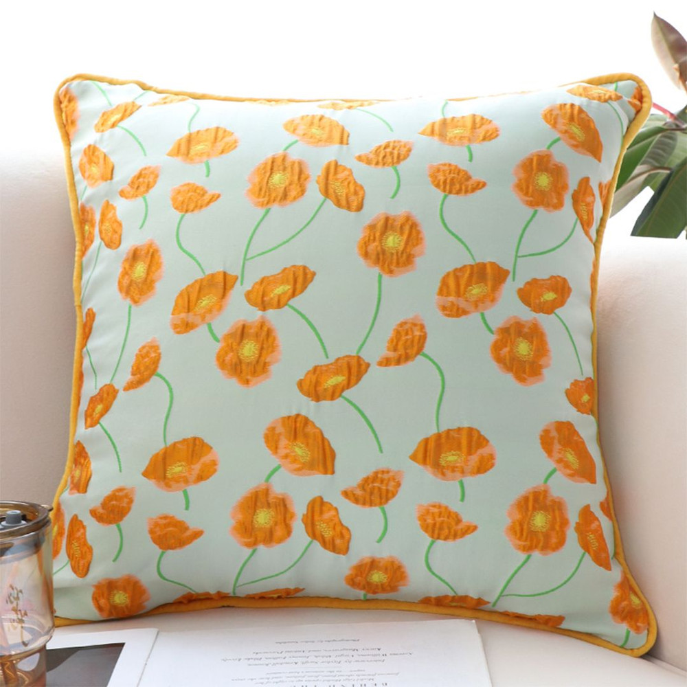 SOGA 2X 45cm Orange Floral Dream Pillowcase 0