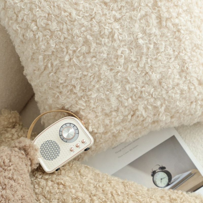 SOGA 2X 45cm Luxe Cream Boucle Pillowcase 6