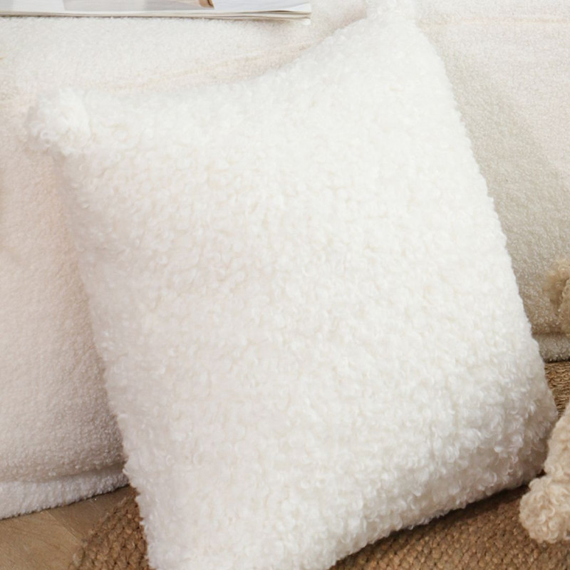 SOGA 2X 45cm Pure White Boucle Bliss Pillowcase 4