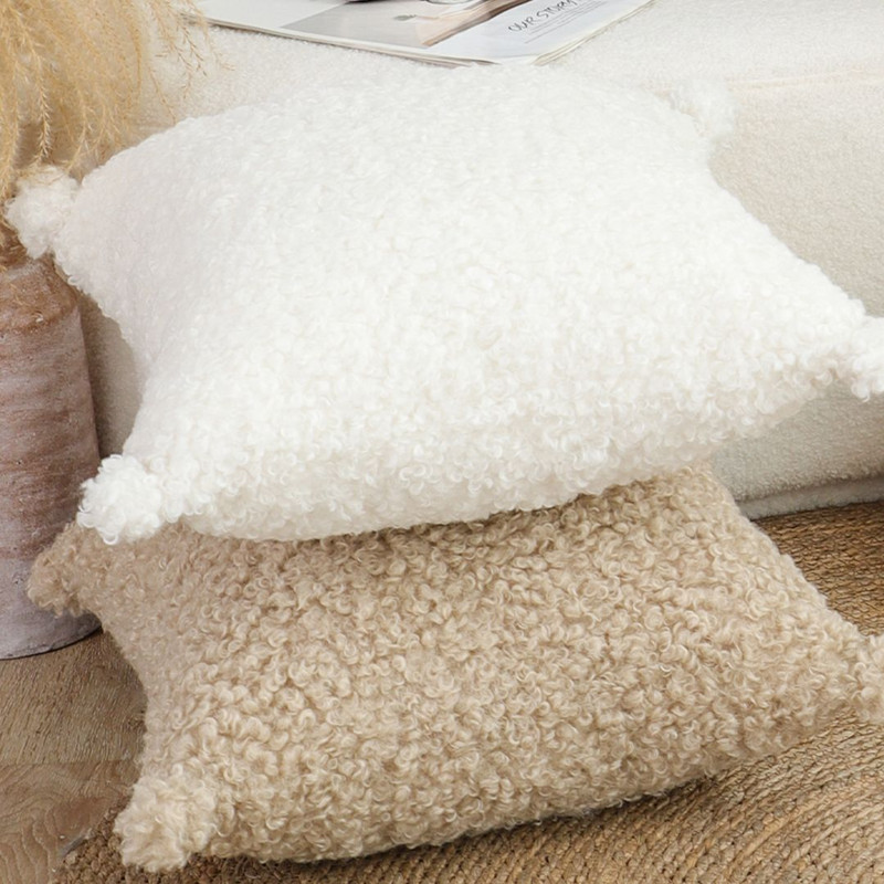 SOGA 2X 45cm Pure White Boucle Bliss Pillowcase 5