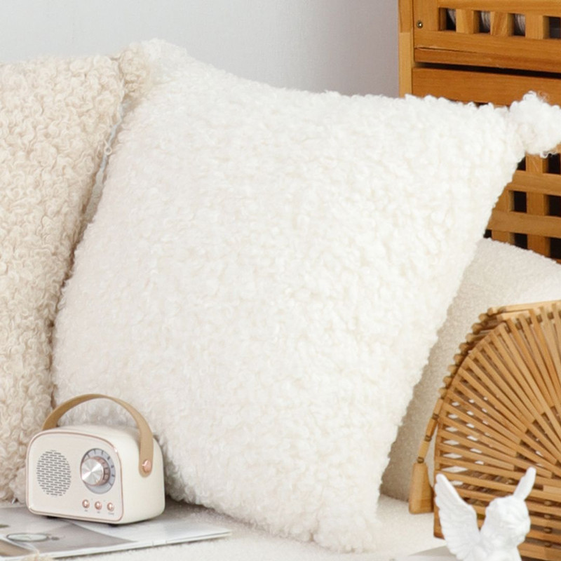 SOGA 2X 45cm Pure White Boucle Bliss Pillowcase 6